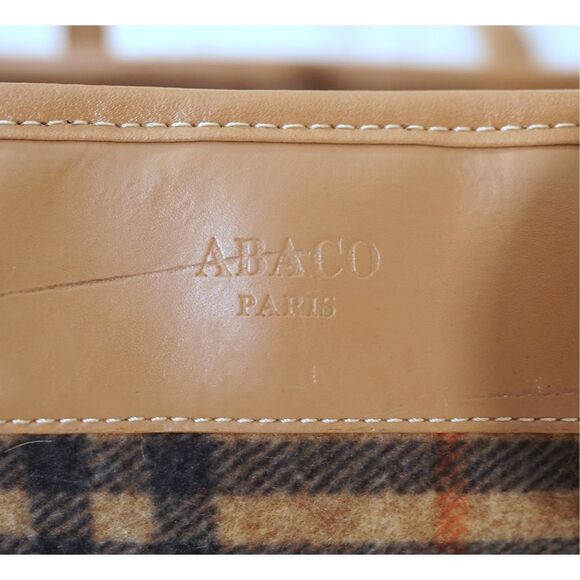 Abaco Paris Tan Black Tartan Wool Handbag - Picture 6 of 6